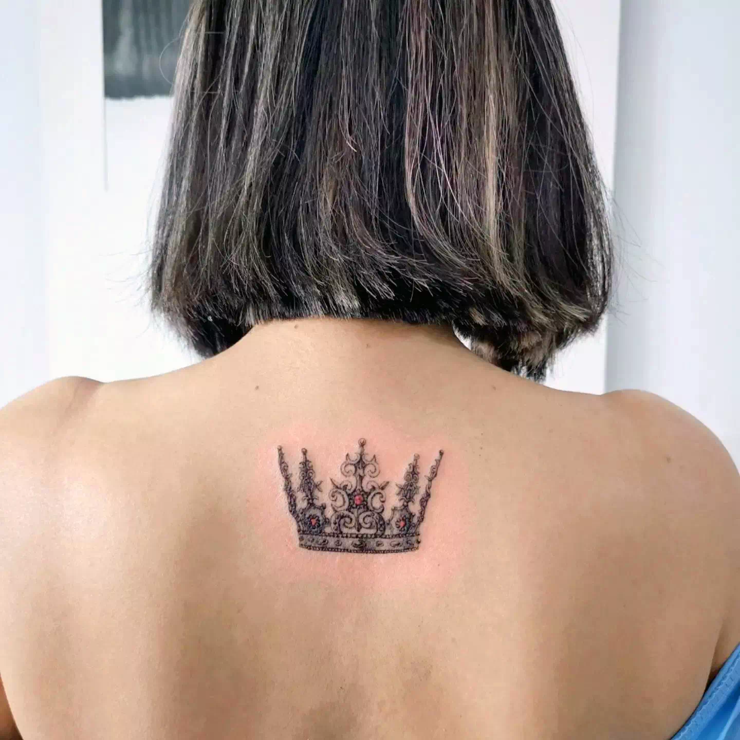 Crown neck tattoo 5