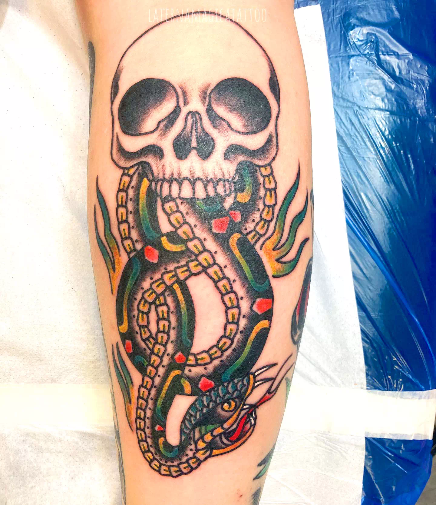 Death Eater Tattoo Black Red Ink