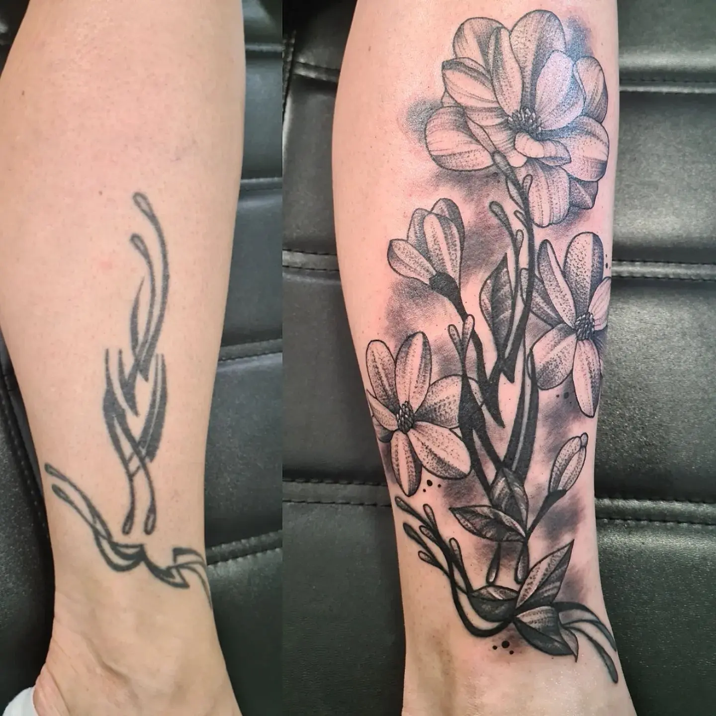 Flower Cover Up Tattoos 4