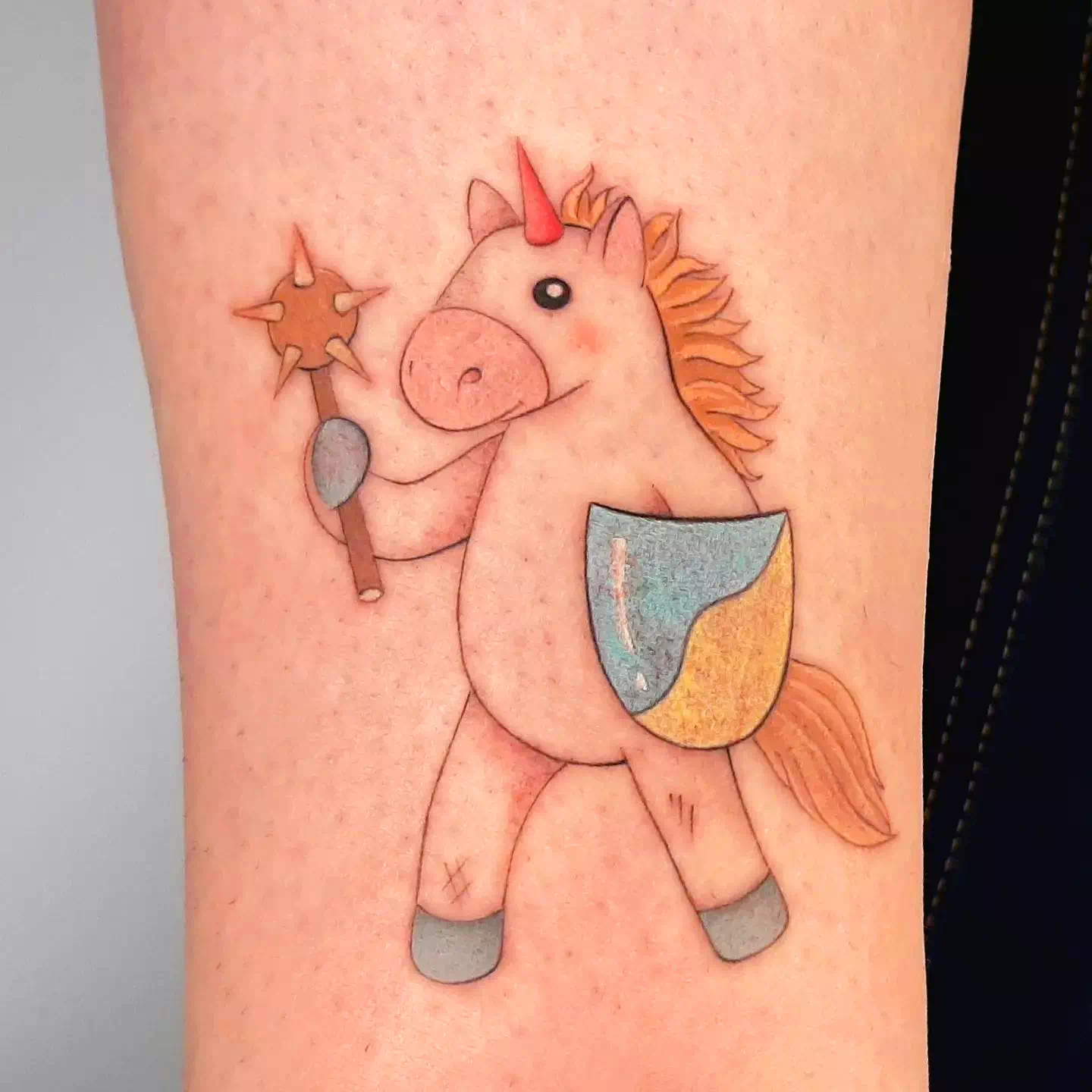 Funny Retro Gaming Unicorn Tattoo