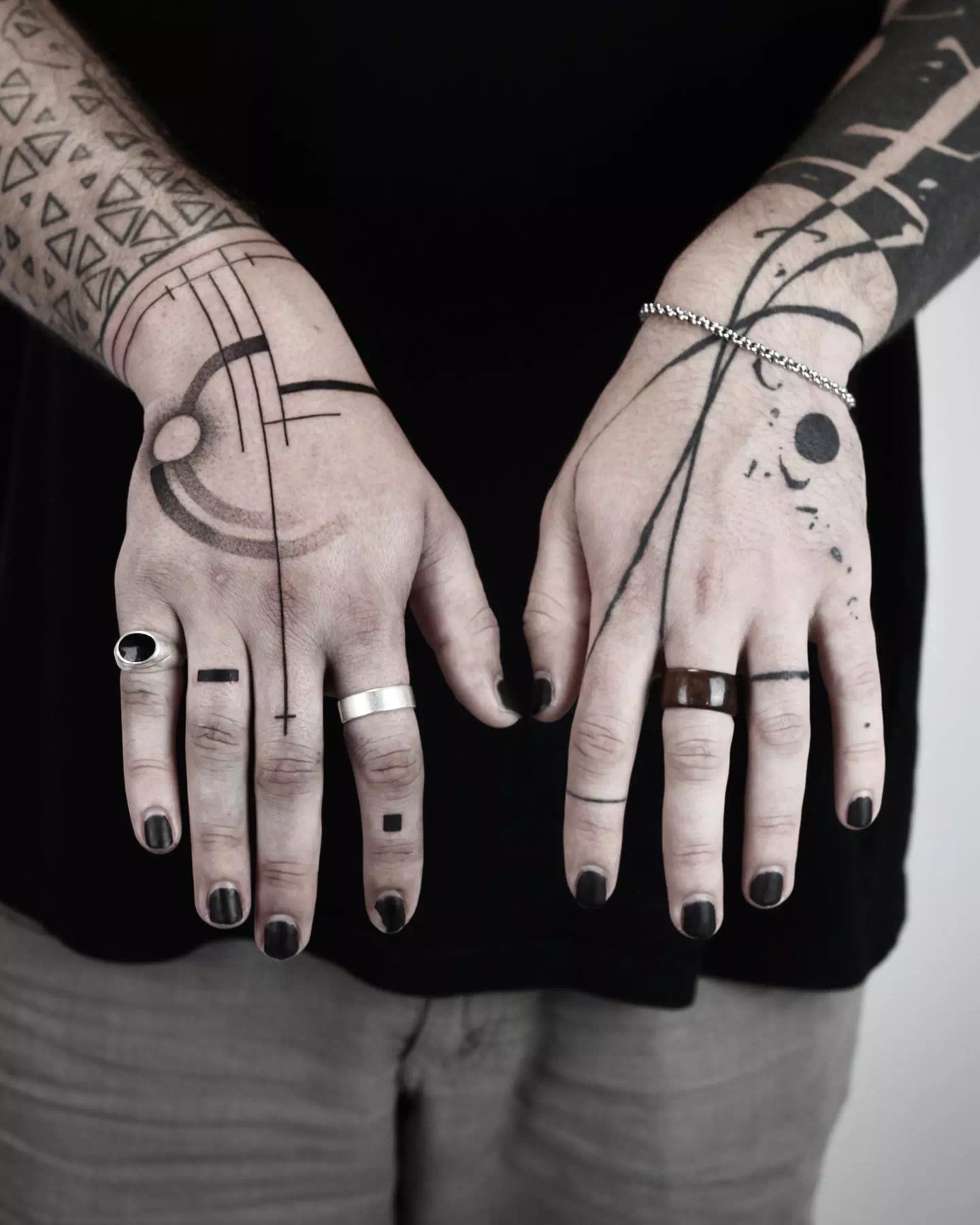 Geometric Black And White Tattoos 2