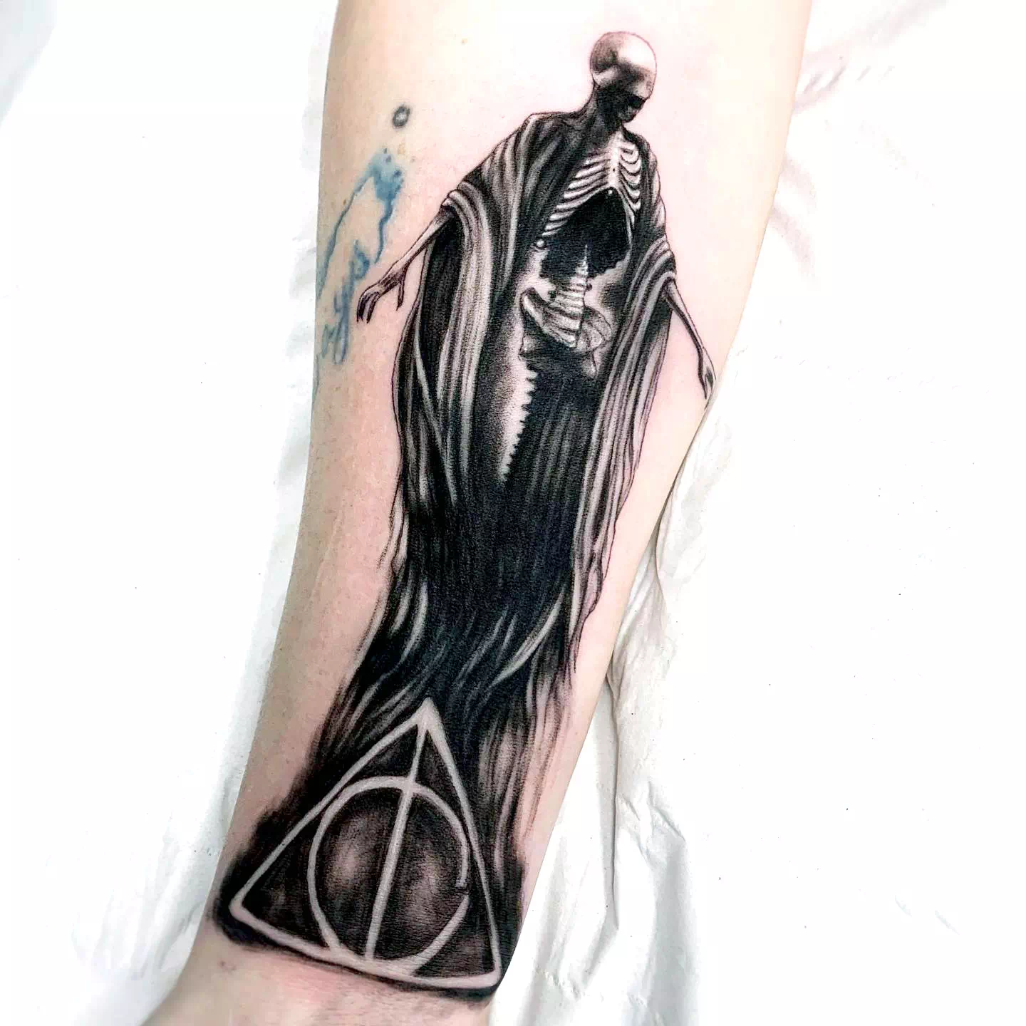 Gorgeous Shaded Death Eater Tattoo