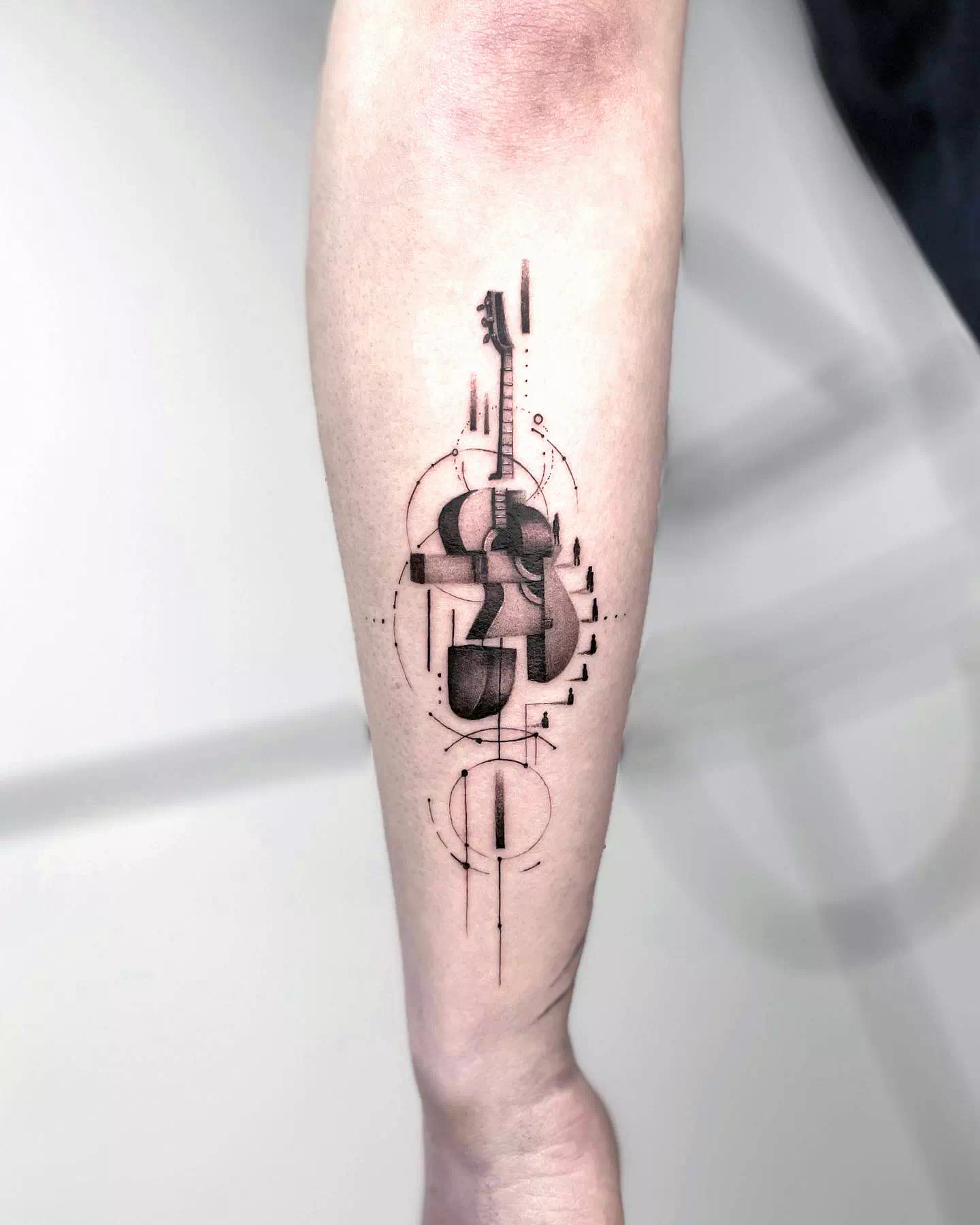 Diseño de tatuaje de guitarra 1