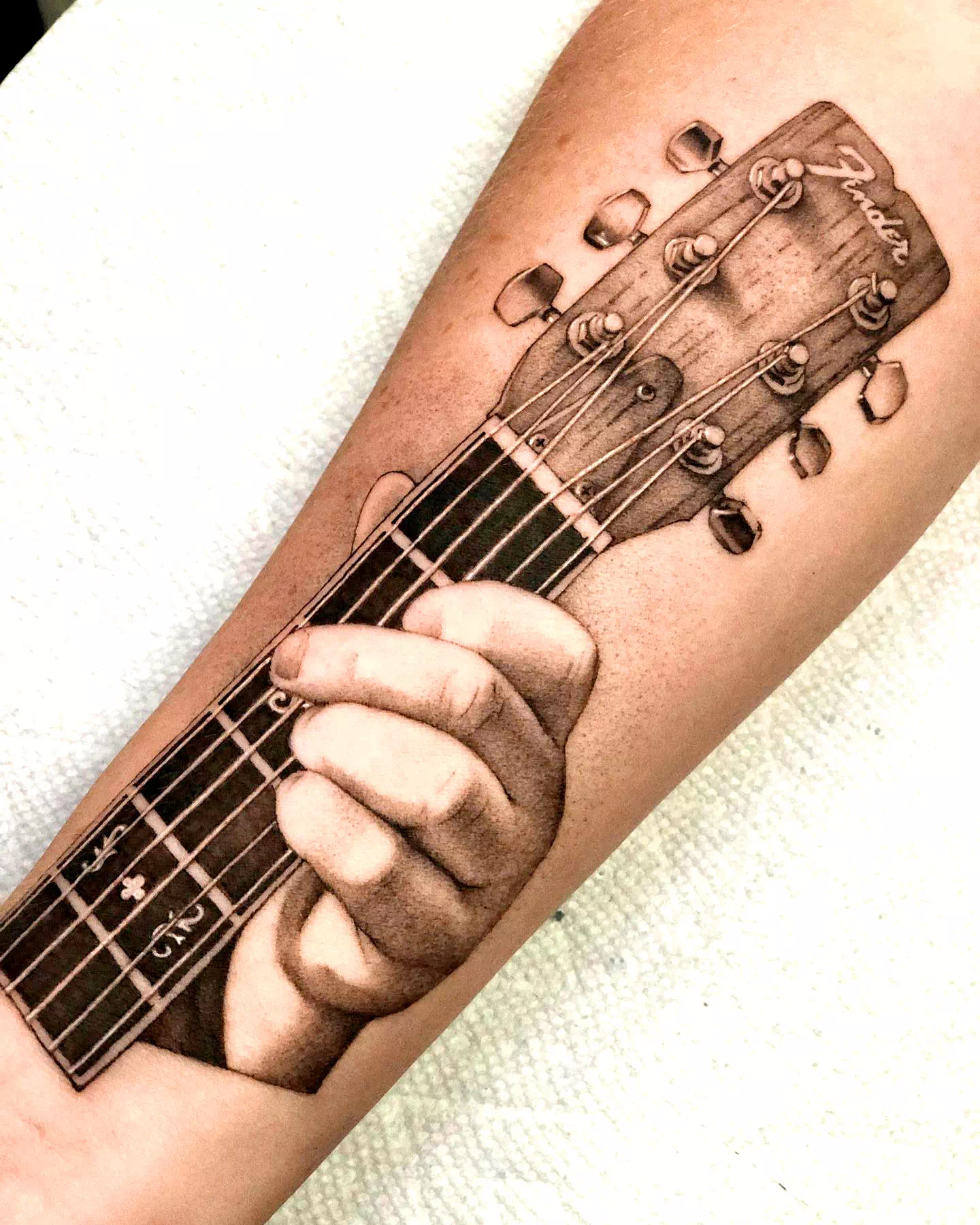 Guitar Tattoo Design 6