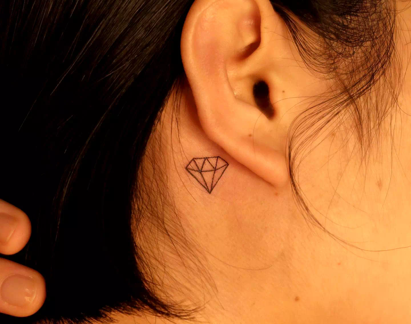 Minimalism neck tattoo 1