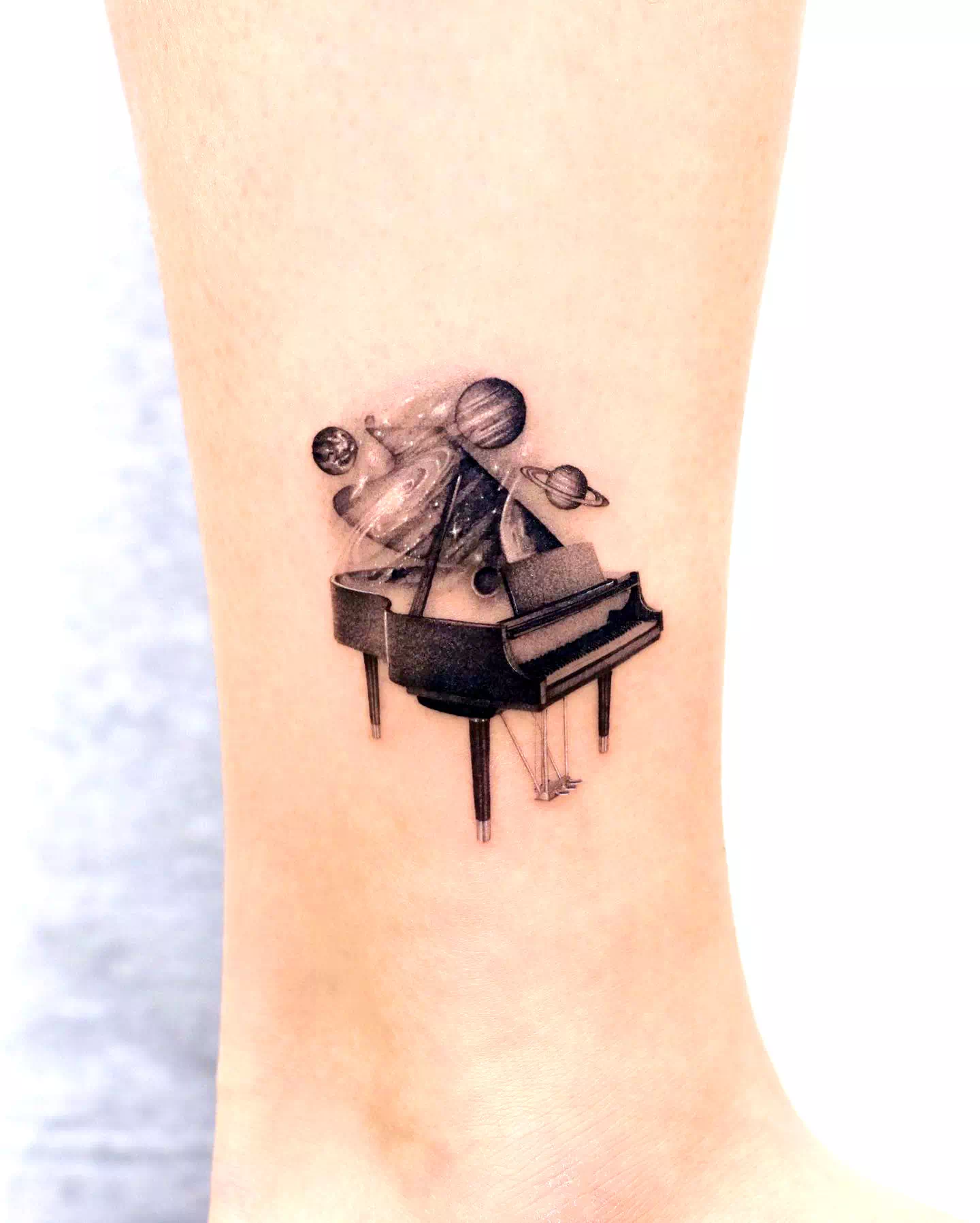 Piano Tattoo Design 6