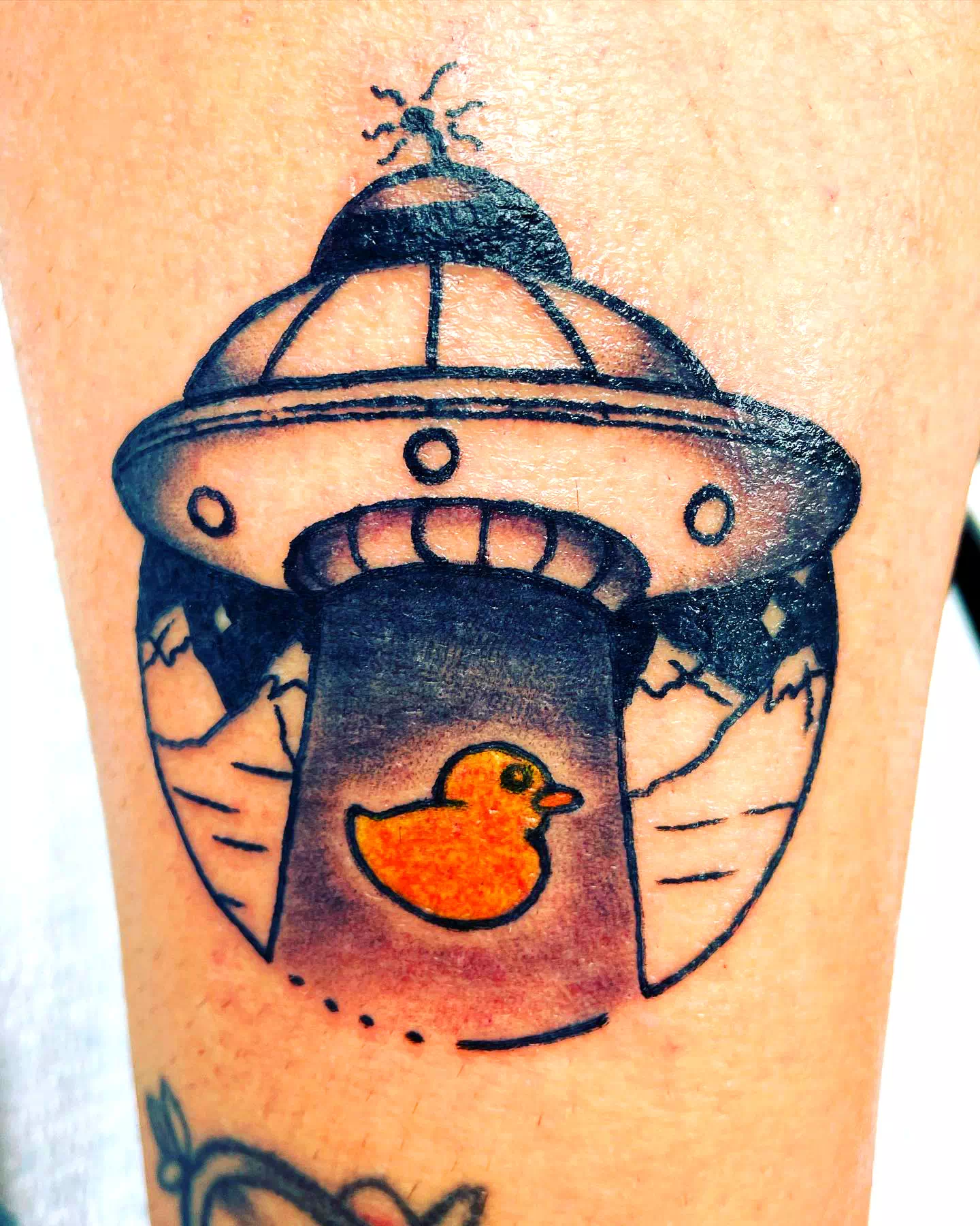 The Tiny Abduction Alien Tattoo 1