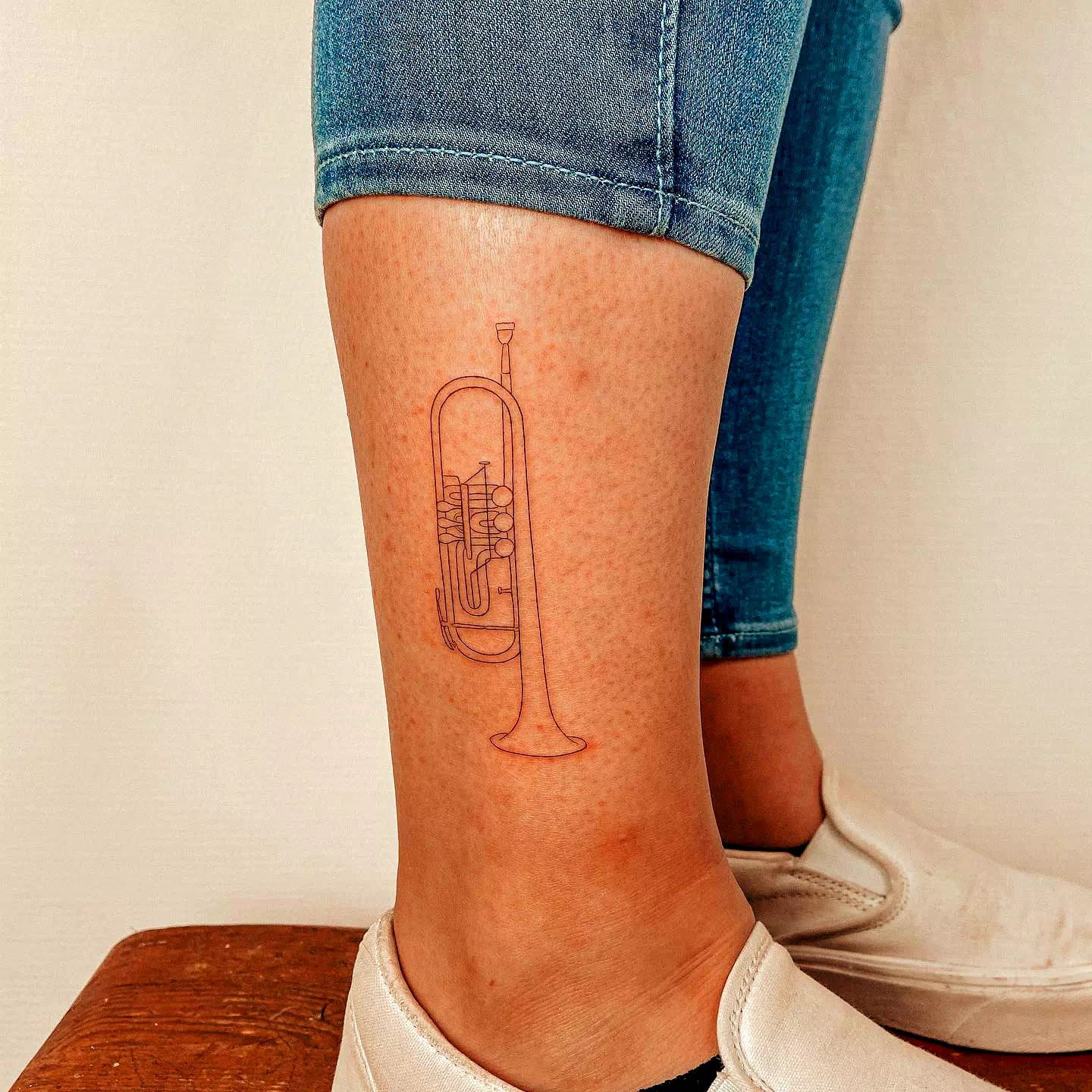 Trumpet Tattoo Design 2