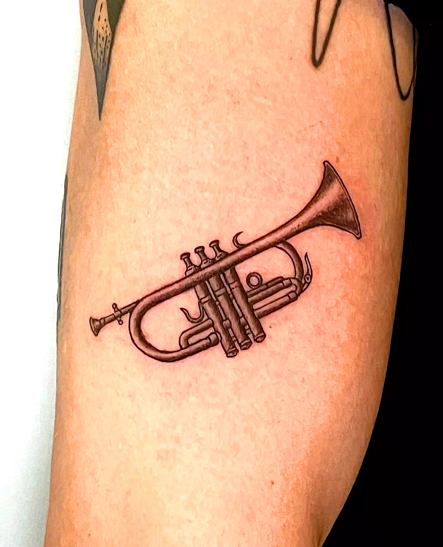 Trumpet Tattoo Design 5