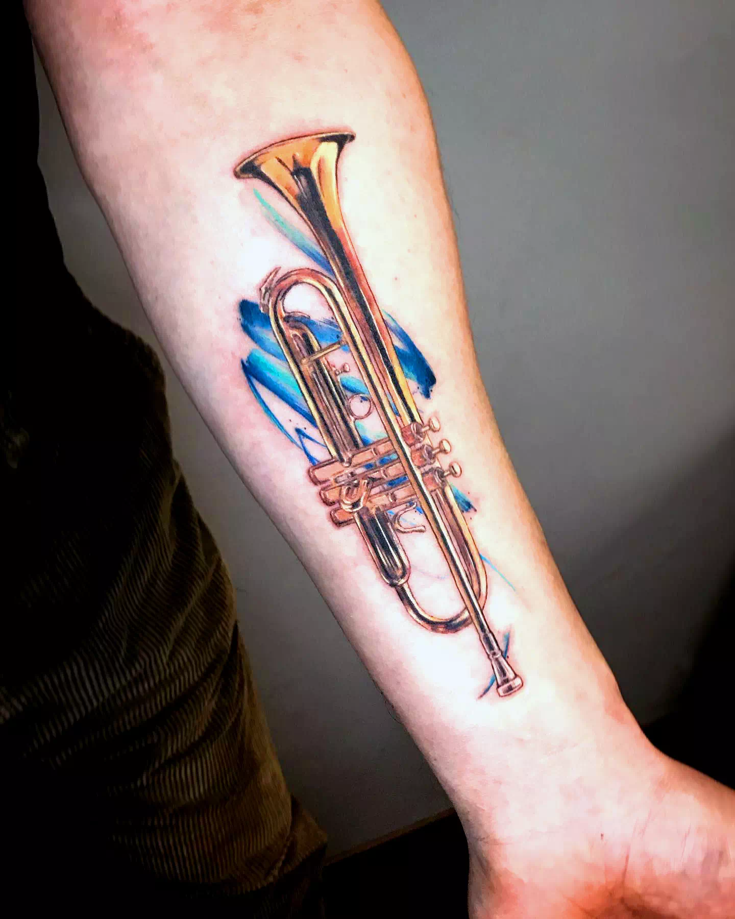 Trumpet Tattoo Design 6