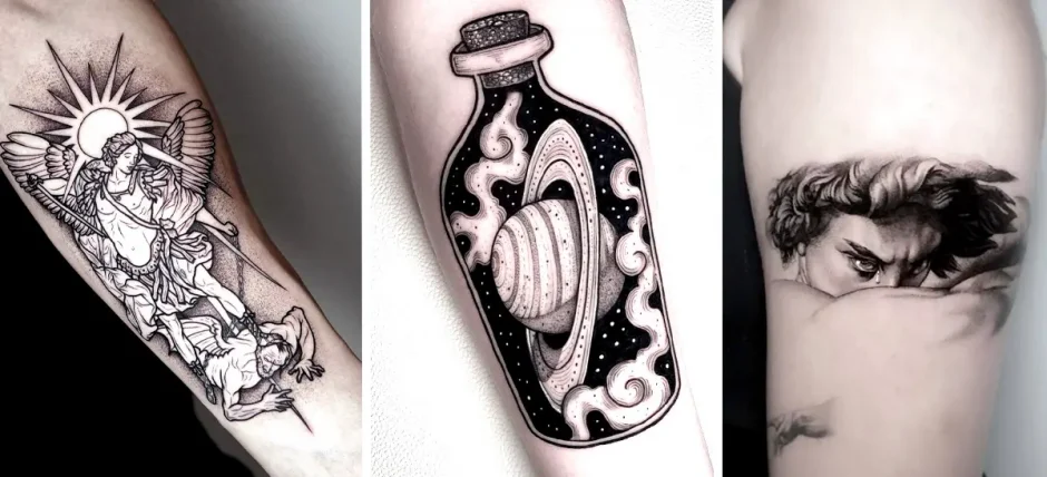 ideas de diseño de tatuajes en blanco y negro