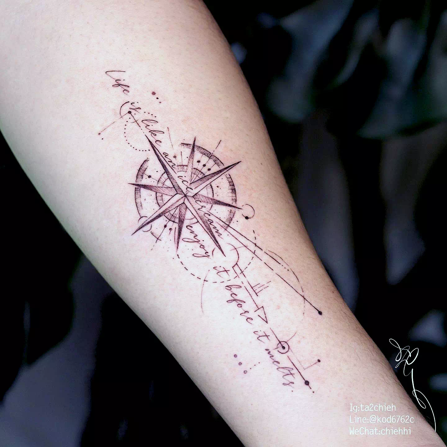 Compass Tattoo Ideas Over Arm