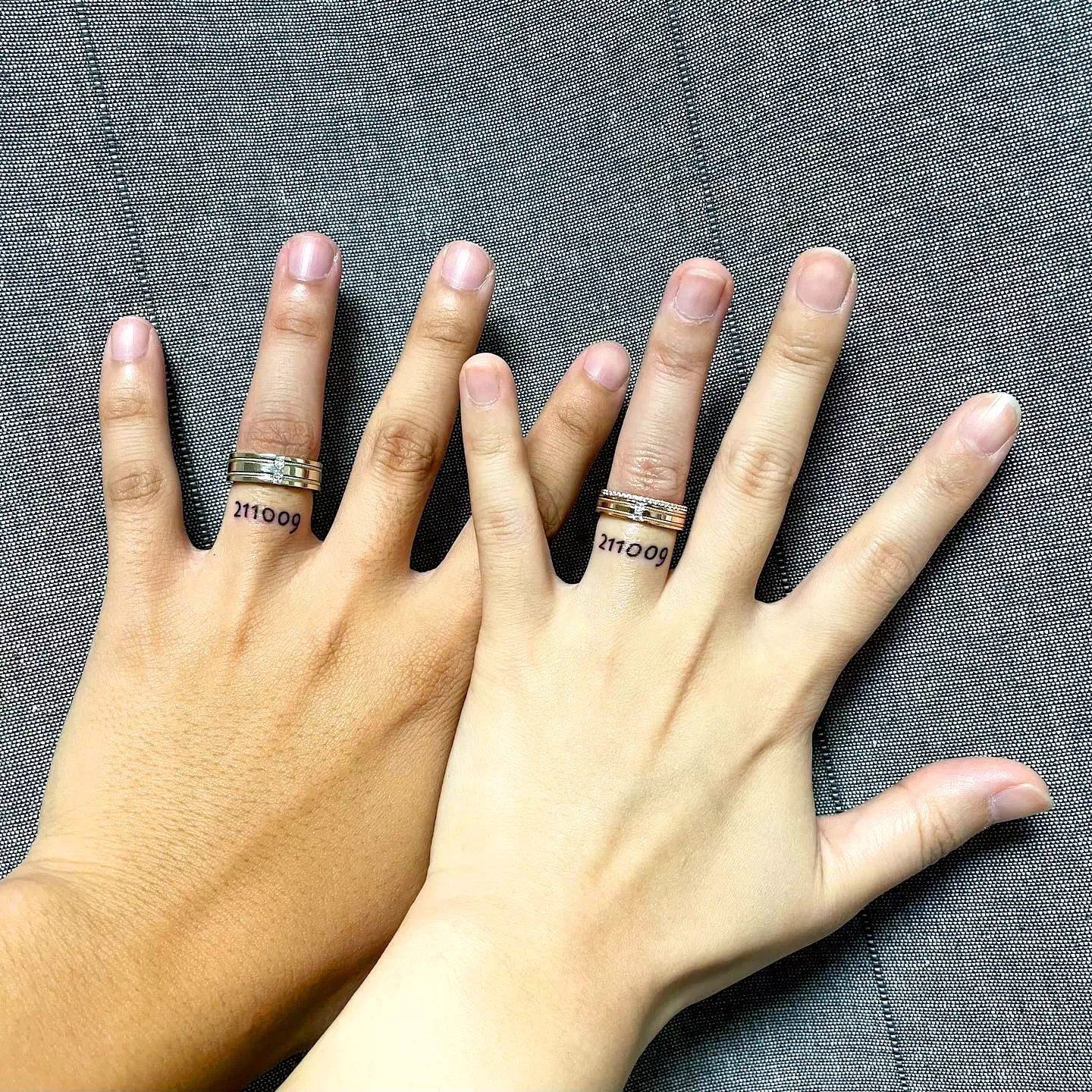 Date Wedding Ring Finger Tattoo 4
