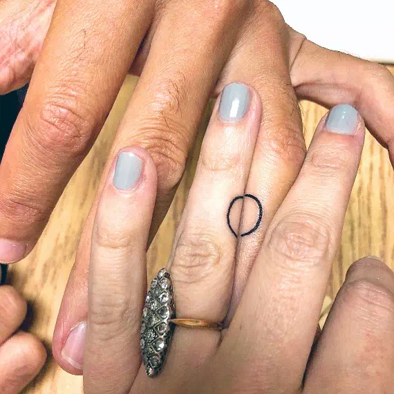 Matching Couple Tattoo Wedding Ring 1
