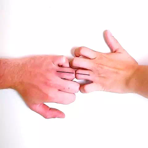 Matching Couple Tattoo Wedding Ring 2