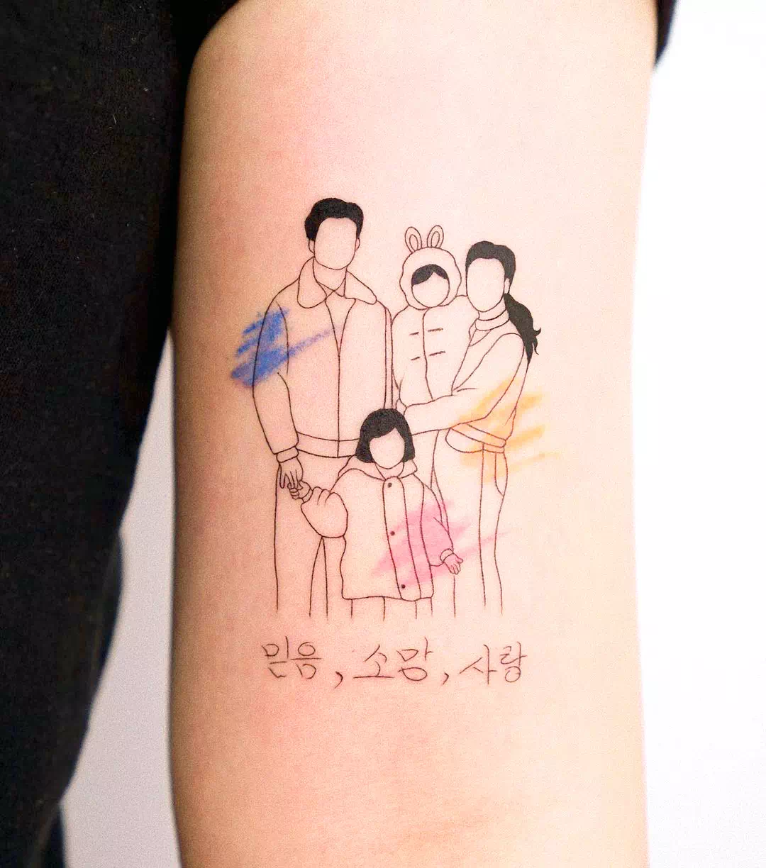 Minimalist Family Tattoo Portraits