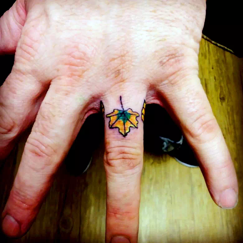 Nature Inspired Designs Wedding Ring Tattoo 1